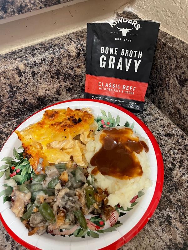 Classic Beef Bone Broth Gravy Rich, Hearty Flavor Kinder's