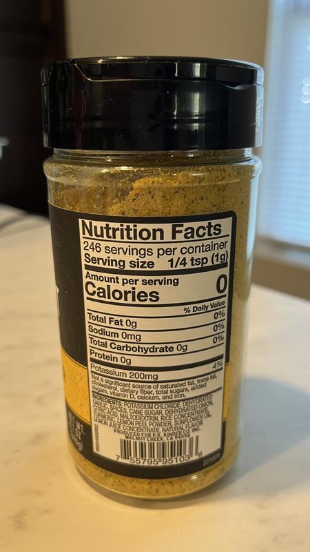 Kinders Seasoning No Salt Lemon Pepper (8.7oz.) is Gluten