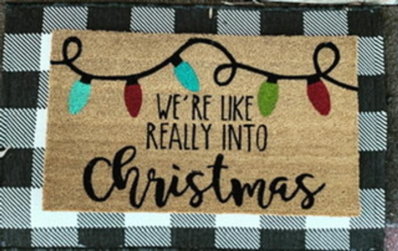 Outdoor Hello Winter Christmas Doormat, Tan/Black, 29L x 17H , Coir/Vinyl | Kirkland's Home