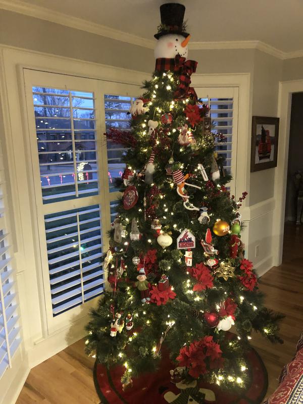 US Snowman Christmas Tree Topper Decoration Holiday Tree Ornament Festival Decor 
