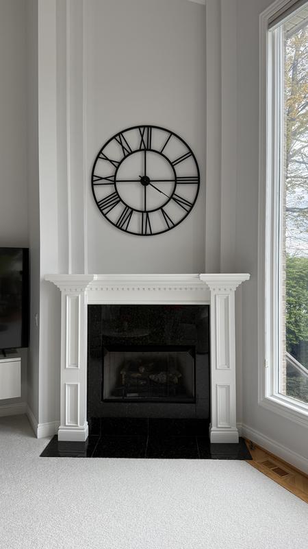 Black Metal Open Face Aiden Wall Clock | Kirklands Home