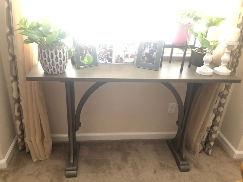 Gray Arched Wooden Console Table Kirklands