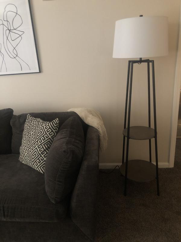 Bart floor deals lamp with shelves