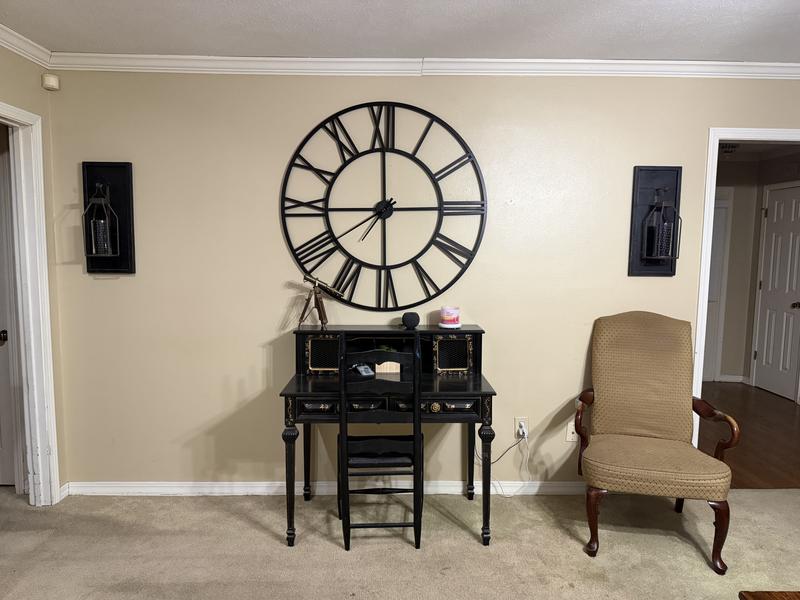 kostas murkudis コスタスムルクディス　ブラックタンクトップ　36 Black Metal Open Face Aiden Wall Clock | Kirklands Home
