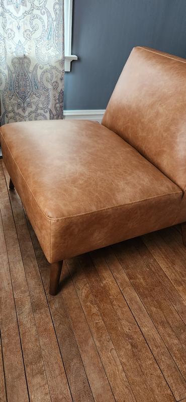 World market cognac online leather chair