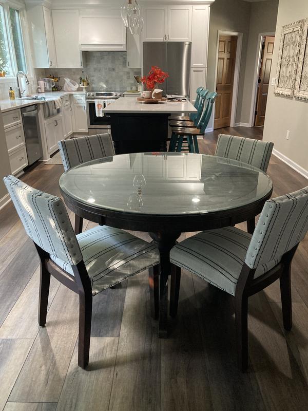 Black and white discount striped dining room chairs