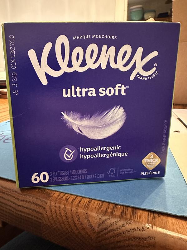 Kleenex 3-Ply, 120 Ultra Soft Facial Tissues - 54281