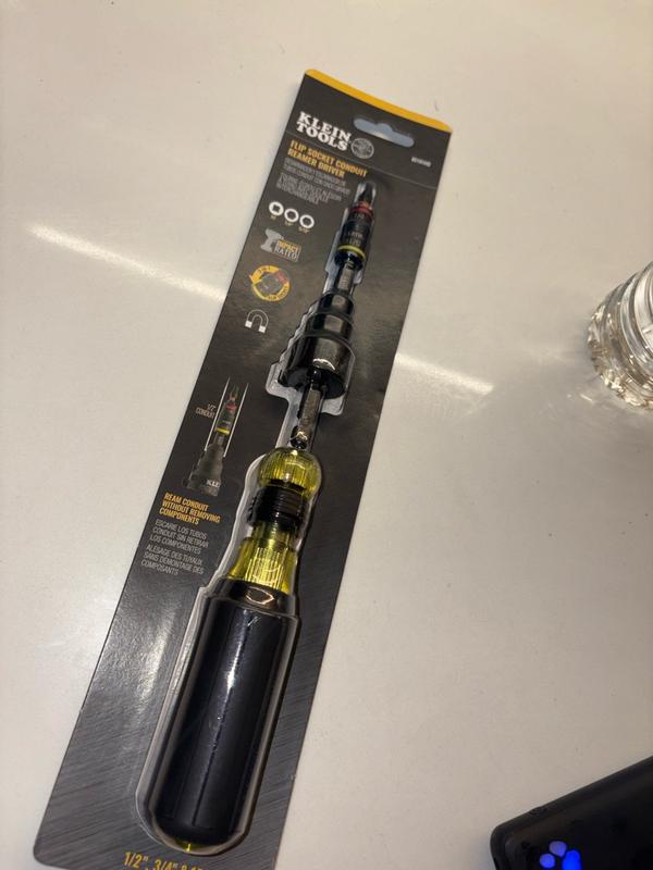 Klein Tools Impact-Rated Flip Socket Conduit Reamer Driver in the ...