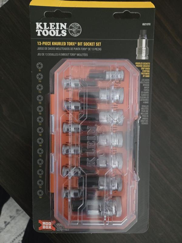 Klein Tools Knurled TORX® Bit Socket Set, 13-Piece 65213TX