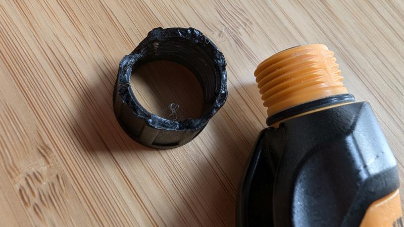 Cracked cap