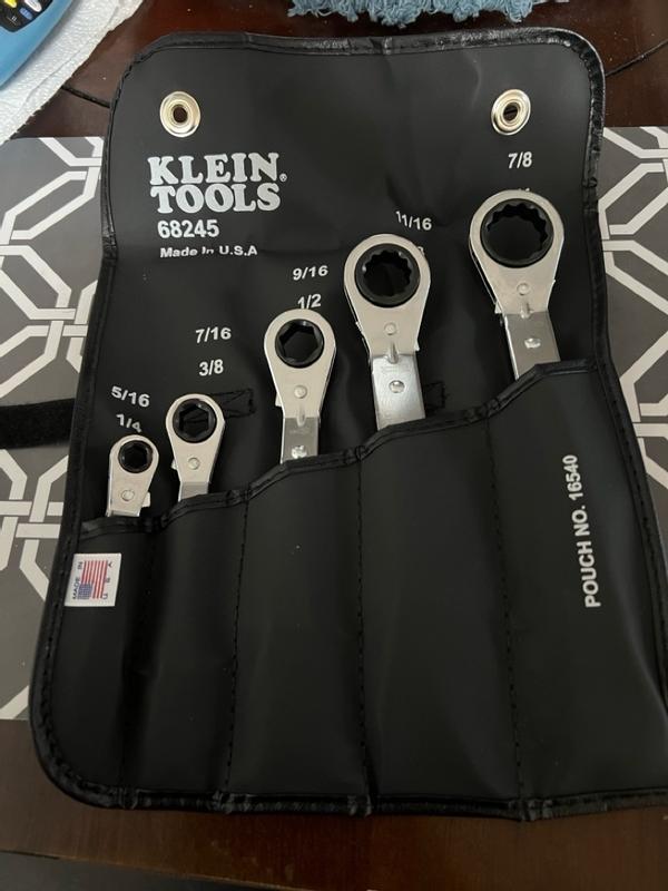 Klein Tools Reversible Box Wrench 5-Piece Set Standard (SAE