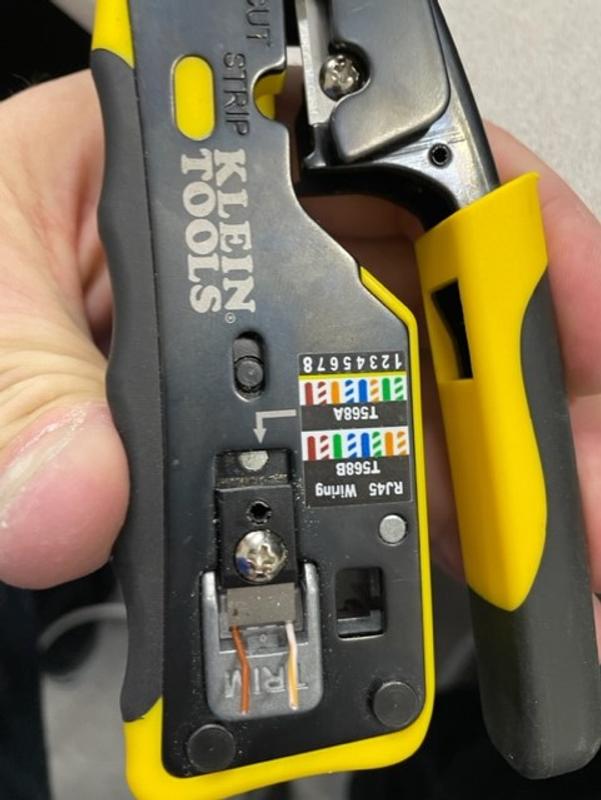 Ratcheting Ethernet Cable Crimper / Stripper / Cutter, for Pass