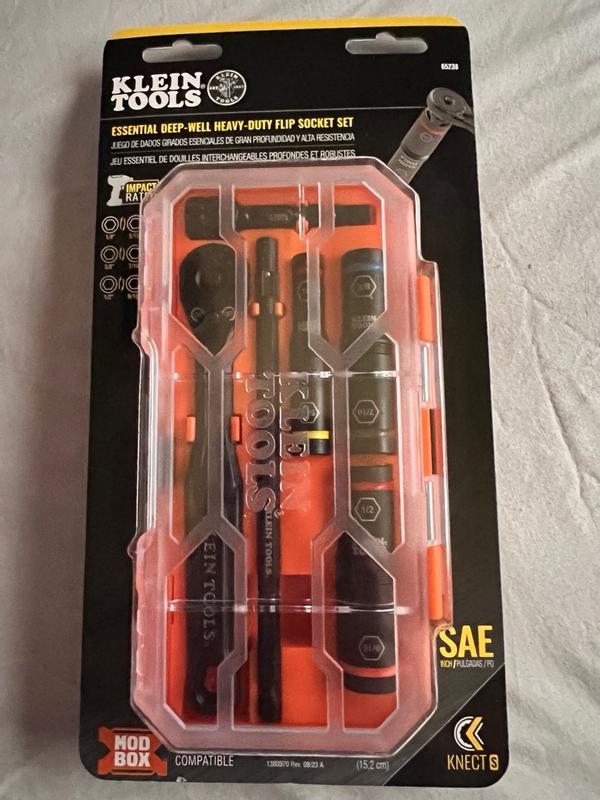 OUT1～25 KNECT™ Essential Deep-Well Heavy-Duty Flip Socket Set, SAE 7