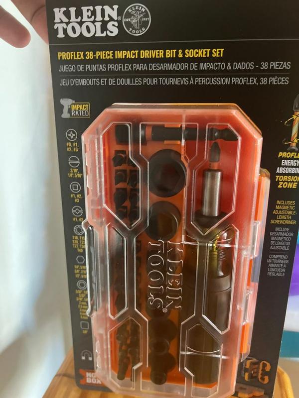 ProFlex Impact Screwdriver Bit and Socket Set, 38-Piece