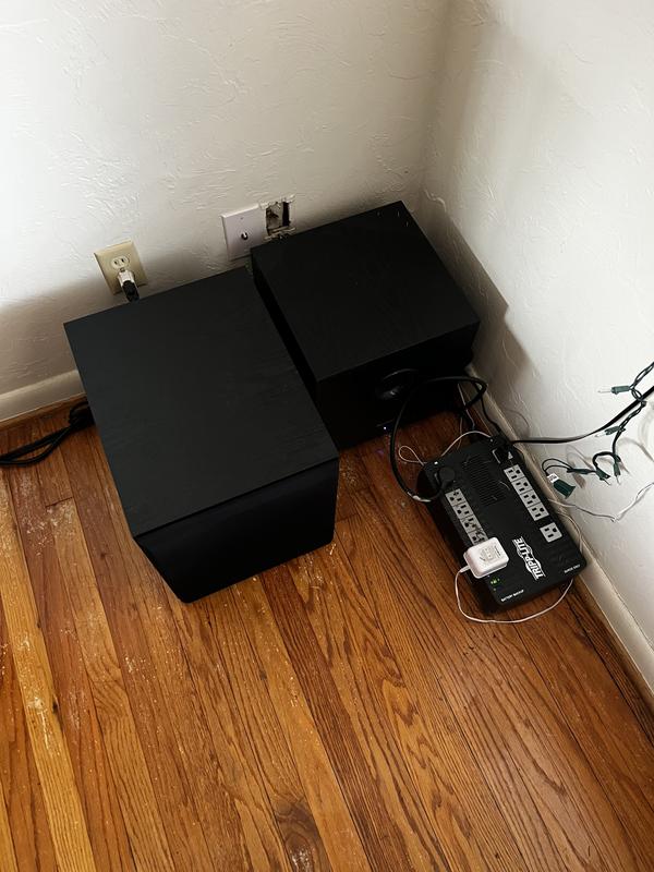 Klipsch sub on the left