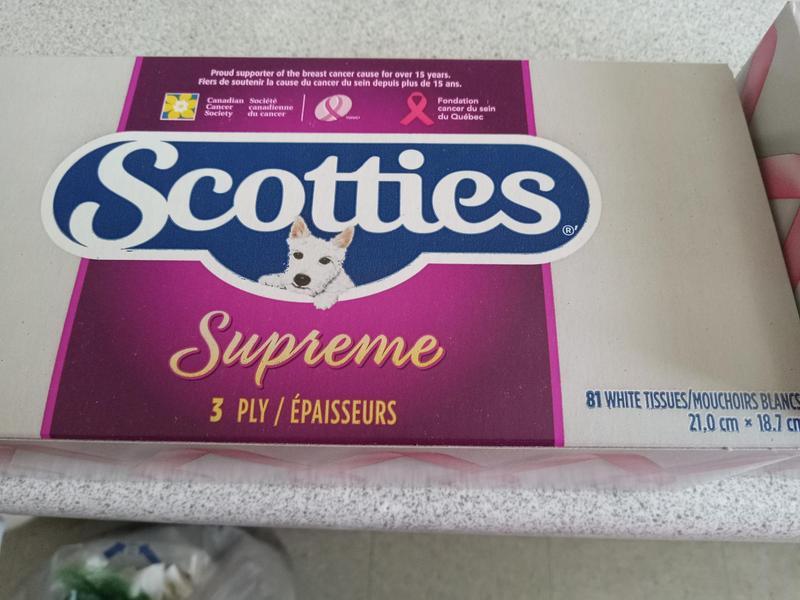 New box old box comparison - old box showing # of tissues - new box # of tissues