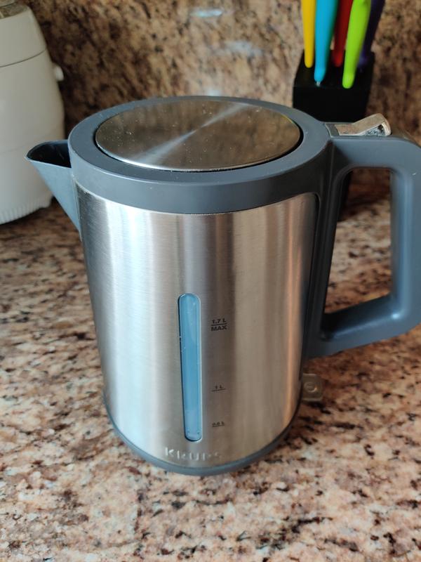 KRUPS Brushed Stainless Steel 1.7 Liter Electric Kettle 