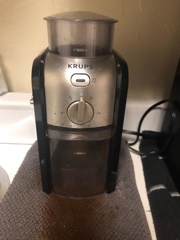 Front. Where you select the number of cups.