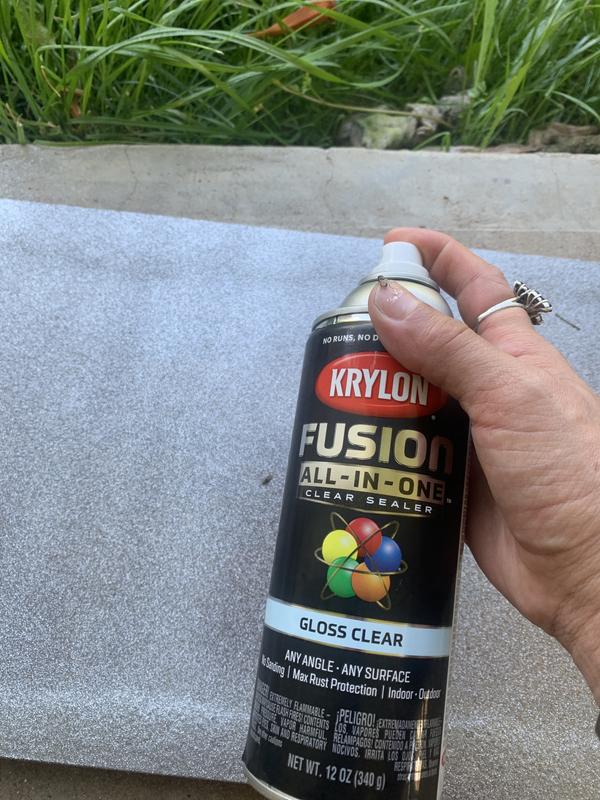 Krylon Fusion All-In-One Gloss Clear Paint+Primer Spray Paint 12