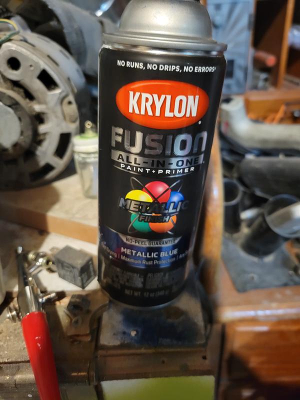 Krylon Fusion All-In-One Satin Black Spray Paint and Primer In One (NET WT.  12-oz)