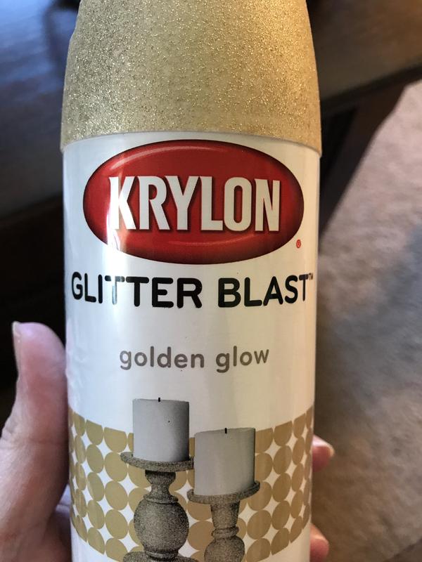 Krylon K03501000 Glitter Blast Aerosol Paint, Large Can, Golden Glow, 6 1,  10.25 oz