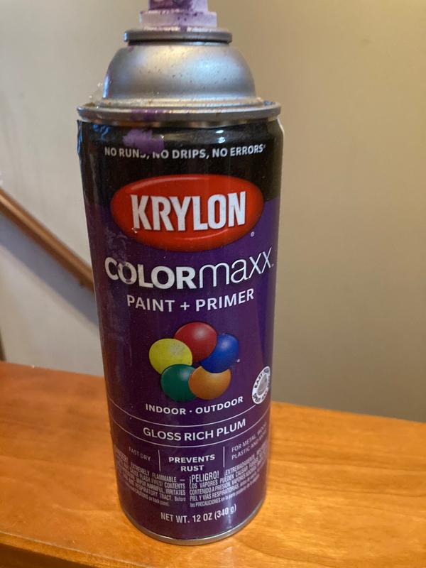 Krylon COLORmaxx Gloss Banner Red Spray Paint and Primer In One (NET WT.  12-oz) in the Spray Paint department at