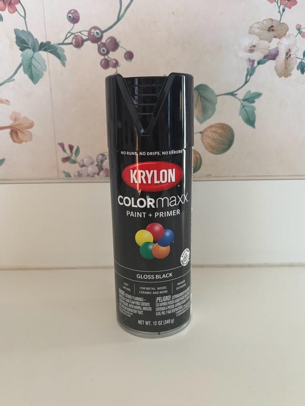 Krylon ColorMaster Paint & Primer, Satin White, 12oz COLORMAX