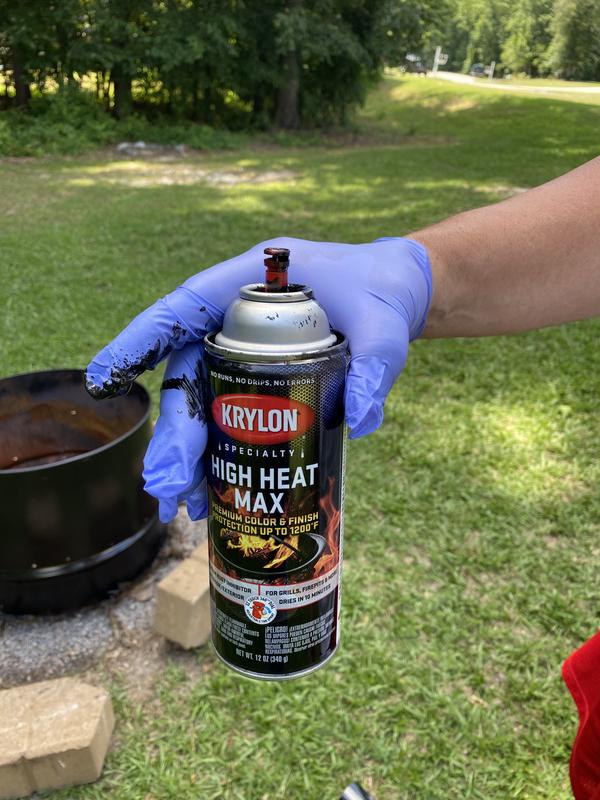 Krylon High Heat Spray Paint Black, 12 oz.