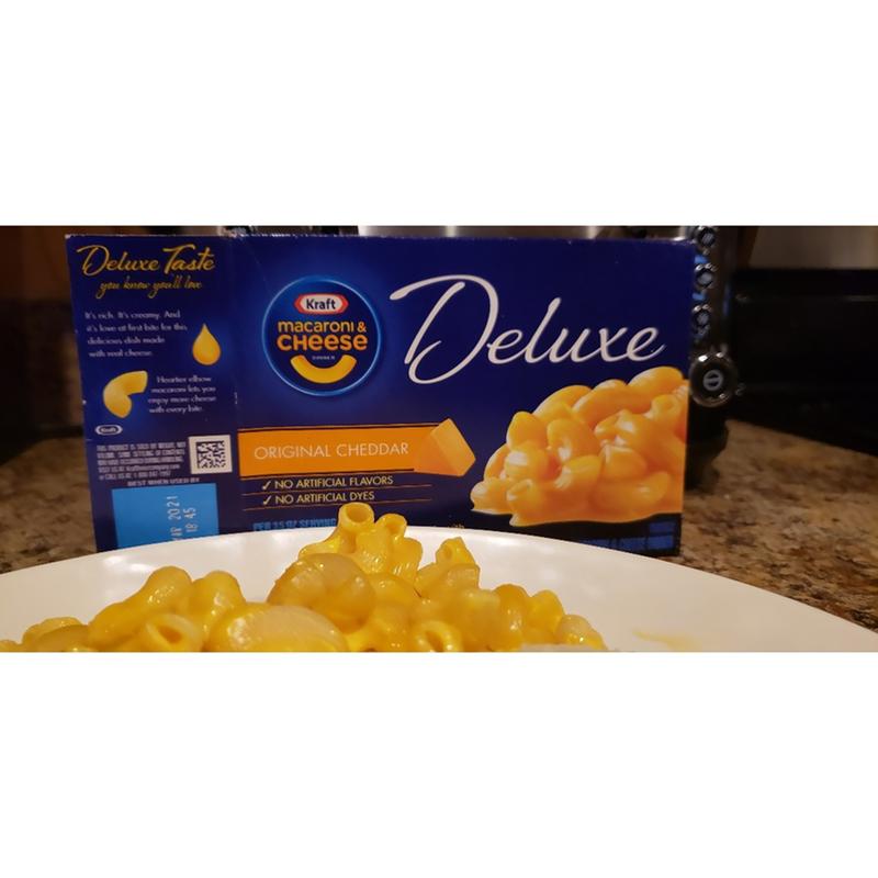 Kraft Deluxe Original Cheddar Macaroni and Cheese Dinner, 14 oz Box