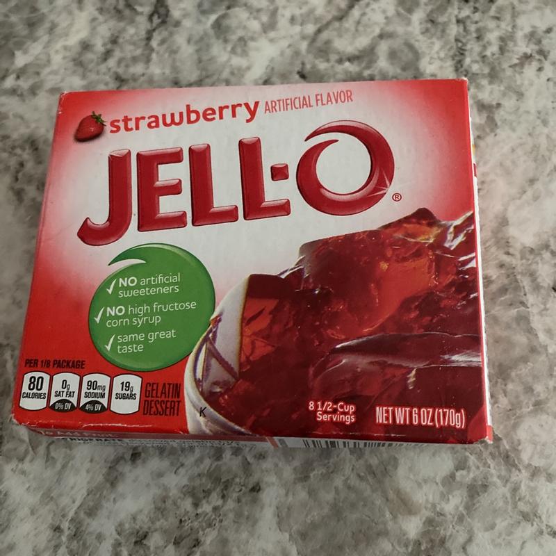 Jell-O Strawberry Gelatin Dessert Mix, 6 oz Box