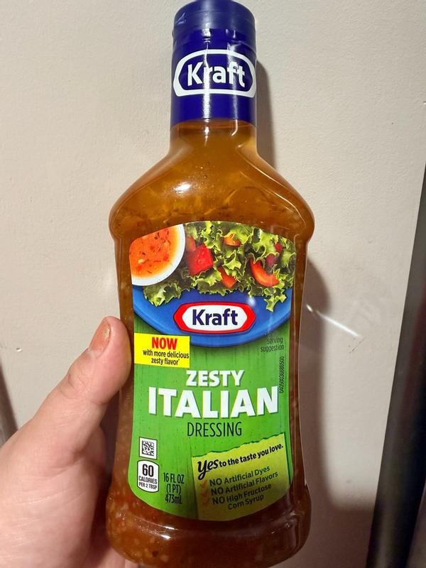 Kraft Zesty Italian Salad Dressing Family Size, 24 oz Bottle | Meijer
