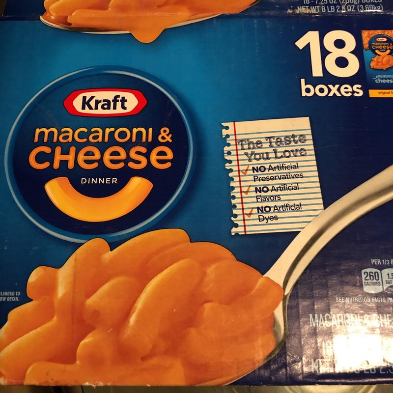 Kraft Macaroni and Cheese Dinner, Three Cheese, 7.25 Ounce Box (Pack of 8  Boxes)