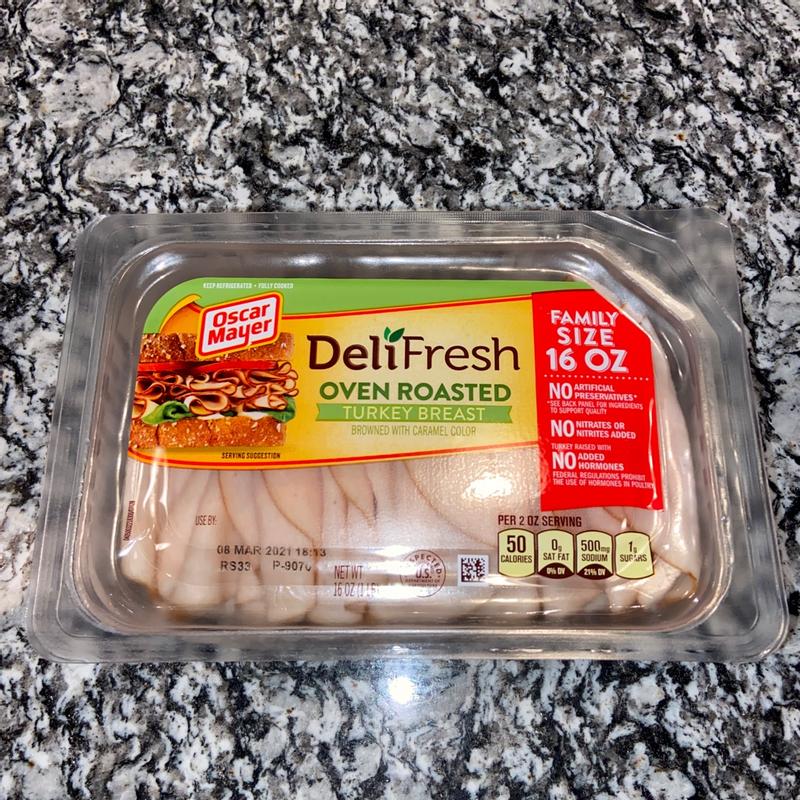 Oscar Mayer Deli Fresh Oven Roasted Sliced Turkey Breast Deli