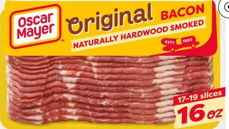 Oscar Mayer Original Bacon 12-Hour Natural Wood Smoked, 16 oz Pack