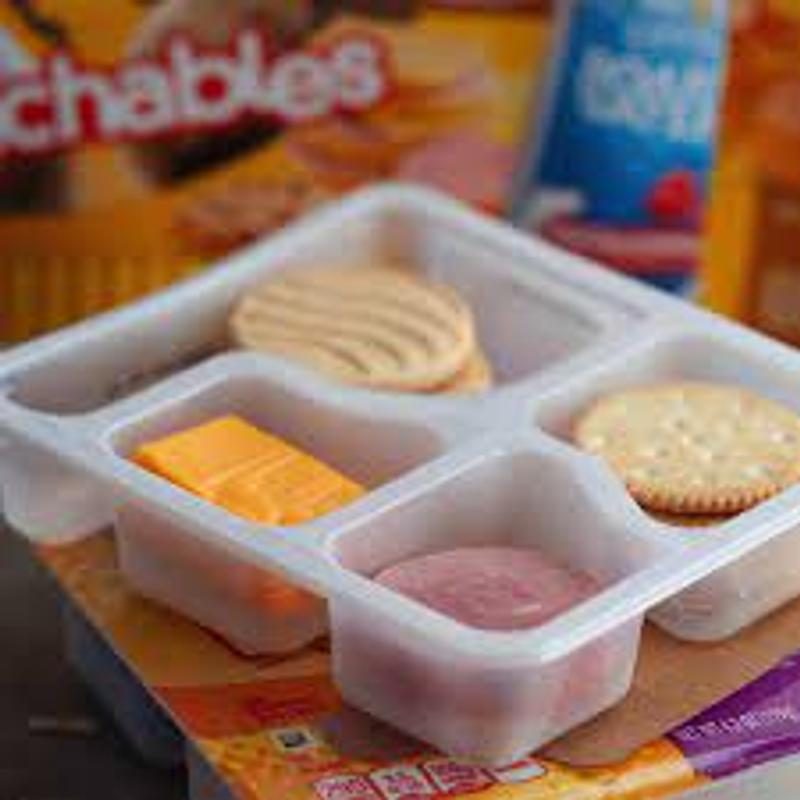 Lunchables Turkey and Cheddar Cracker Stackers 3.2 oz. Tray - 16/Case