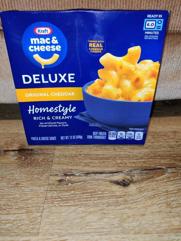 Kraft Deluxe Original Cheddar Mac & Cheese Macaroni and Cheese Dinner  Frozen Meal, 12 oz