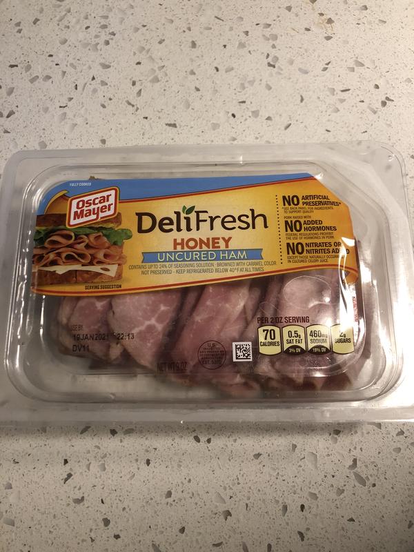 Oscar Mayer Deli Fresh Uncured Smoked Ham Sliced Deli Lunch Meat, 9 oz - QFC