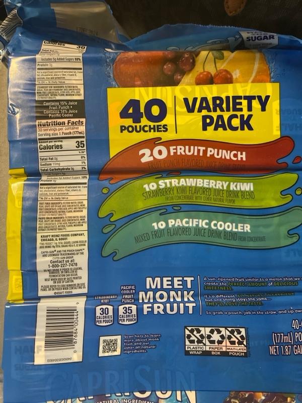 Capri Sun 100percent Juice Variety Pack Pack Of 40 Pouches - Office Depot