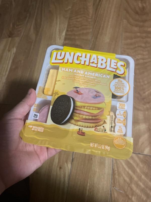 Lunchables Ham & American Cheese Cracker Stacker Kids Lunch Meal Kit, 9.1  oz - Foods Co.