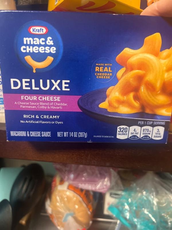 Kraft Deluxe Macaroni & Cheese Dinner, Four Cheese - 14 oz