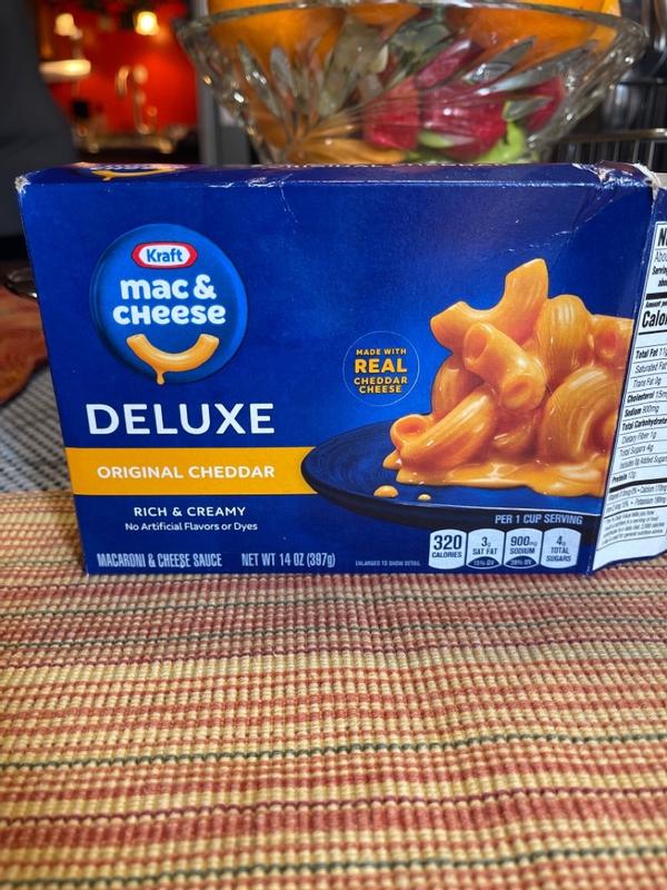 Kraft Deluxe Original Cheddar Mac N Cheese Macaroni and Cheese
