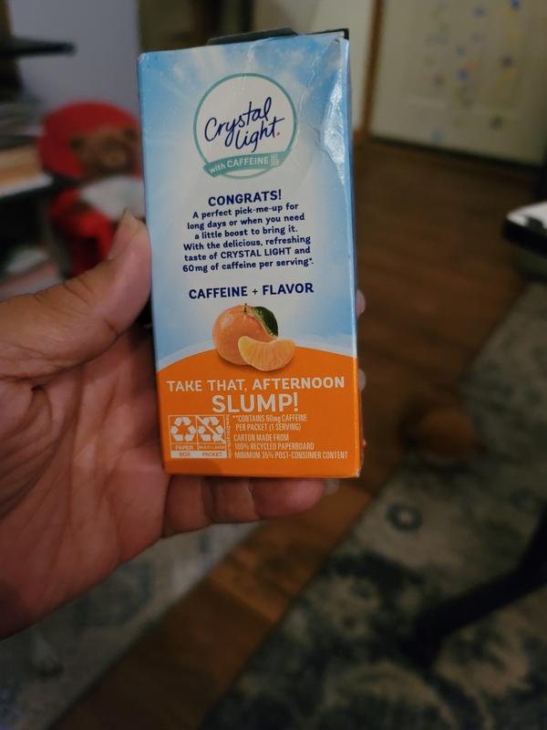 Crystal Light On The Go Citrus With Caffeine Drink Mix - 35 Boxes, 10 Packets Each