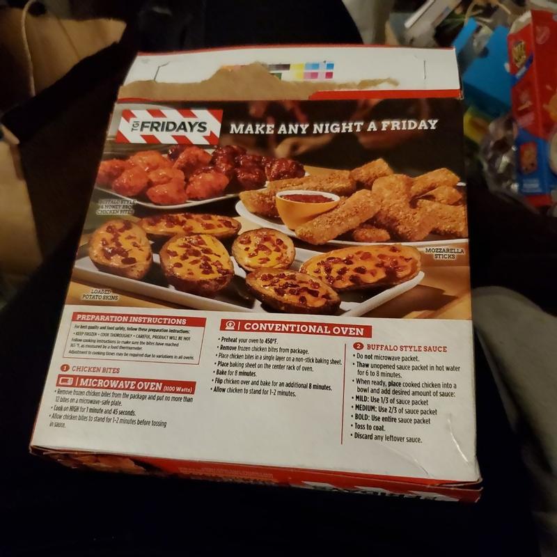 TGI Fridays Frozen Appetizers Buffalo Style Chicken Wings, 9 oz. Box