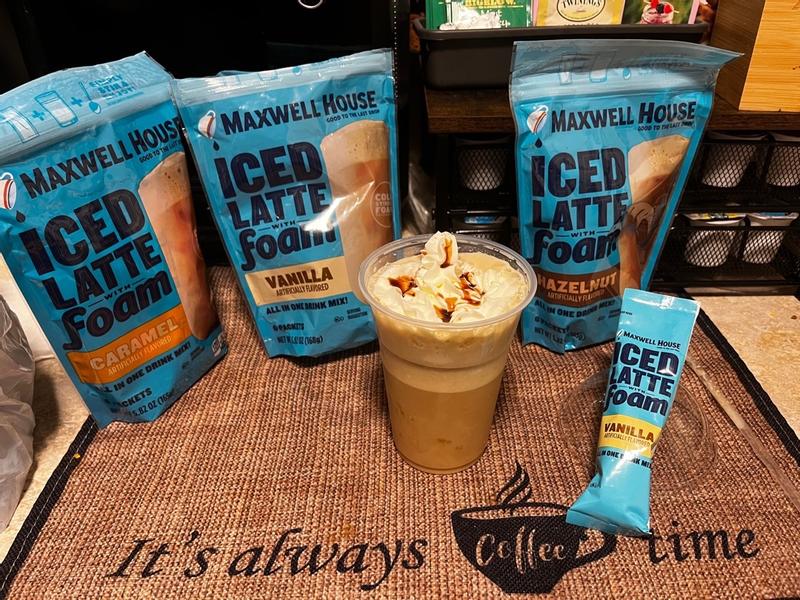 Maxwell House Powder Iced Latte Foam - Vanilla