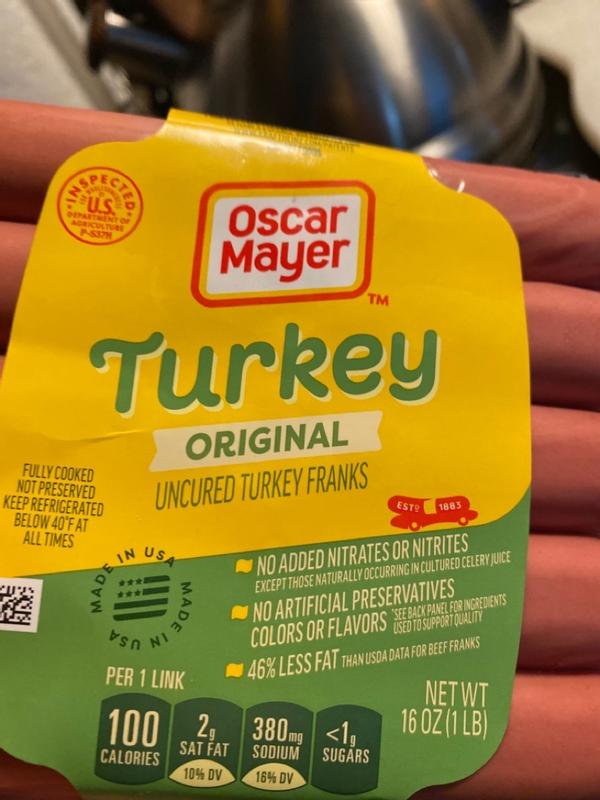 Oscar Mayer Franks, Cheese Turkey, Classic, Hot Dogs