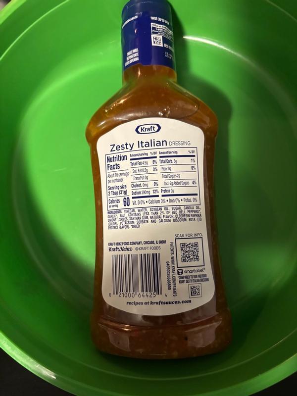 Buy Kraft Zesty Italian Dressing, 16 fl oz Bottle from Dollar General -  Instore