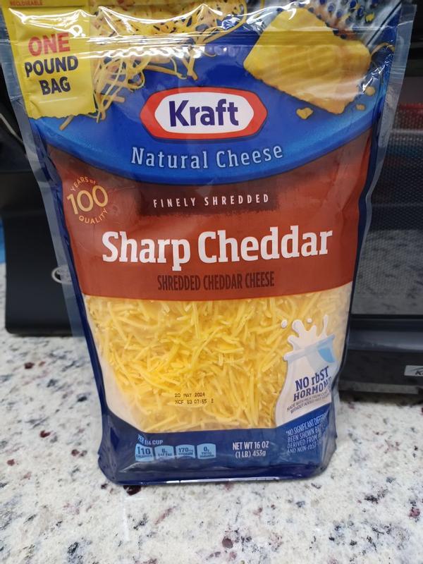 Save on Kraft Cheddar Cheese Sharp White Shredded Natural Order Online  Delivery