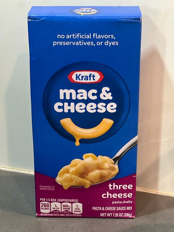 Kraft Three Cheese Macaroni and Cheese Dinner with Mini-Shell