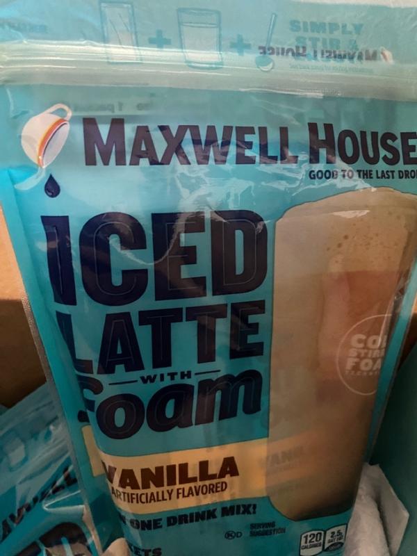 Maxwell House Iced Latte with Foam!! Caramel Iced Latte at Home ~ So Easy !  @maxwellhouse 