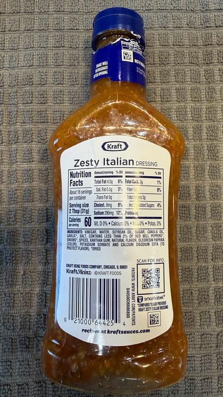 Buy Kraft Zesty Italian Dressing, 16 fl oz Bottle from Dollar General -  Instore
